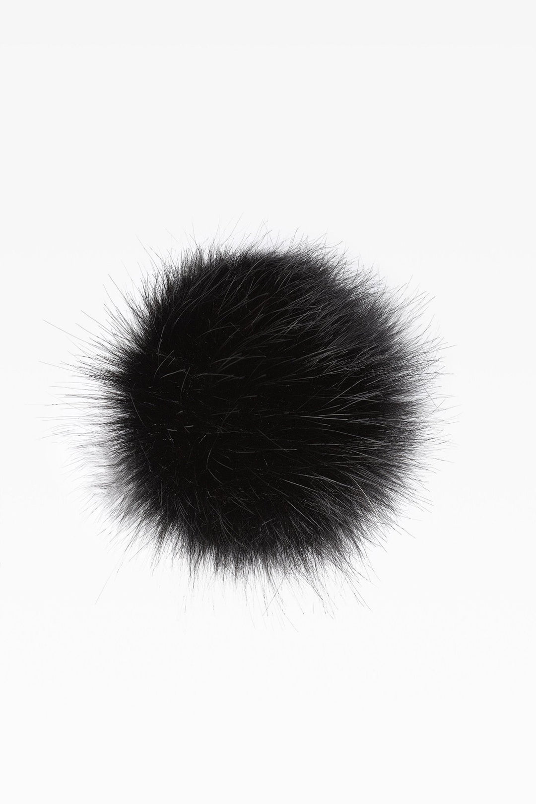 100% Faux Fur Pom Pom Black - Dunedin Cashmere