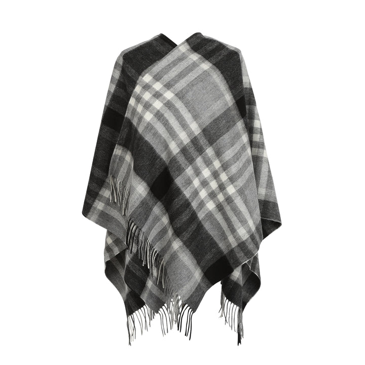 Mini Me Children’s Cape Chequer Tartan 90/10 Cashmere Black