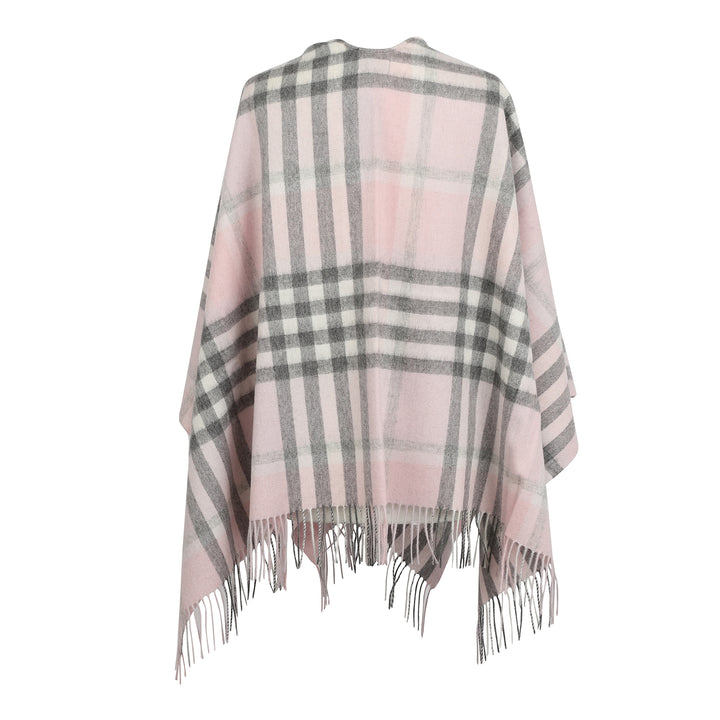 Mini Me Children’s Cape Chequer Tartan 90/10 Cashmere Chalk