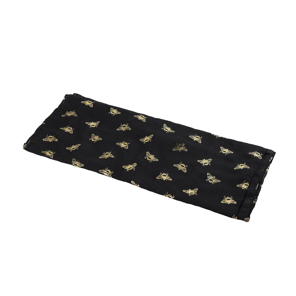 Bee Thin Scarf Black - Dunedin Cashmere