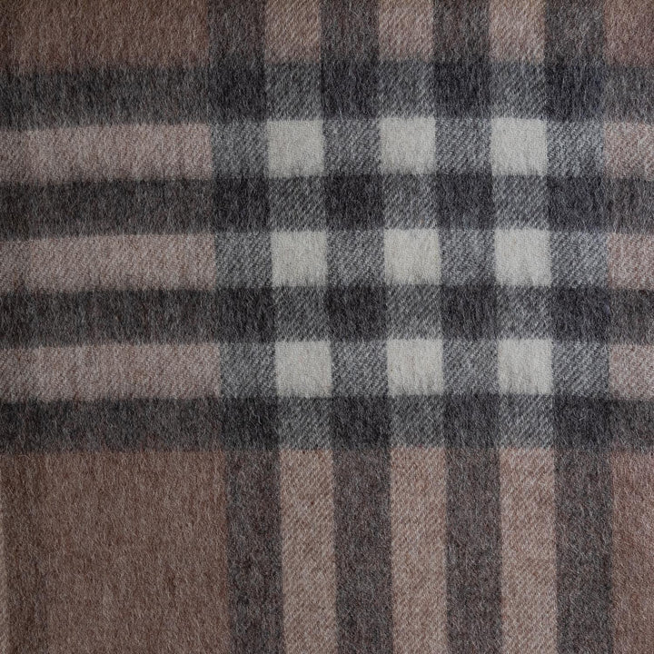 Chequer Cashmere Blend Blanket Camel - Dunedin Cashmere