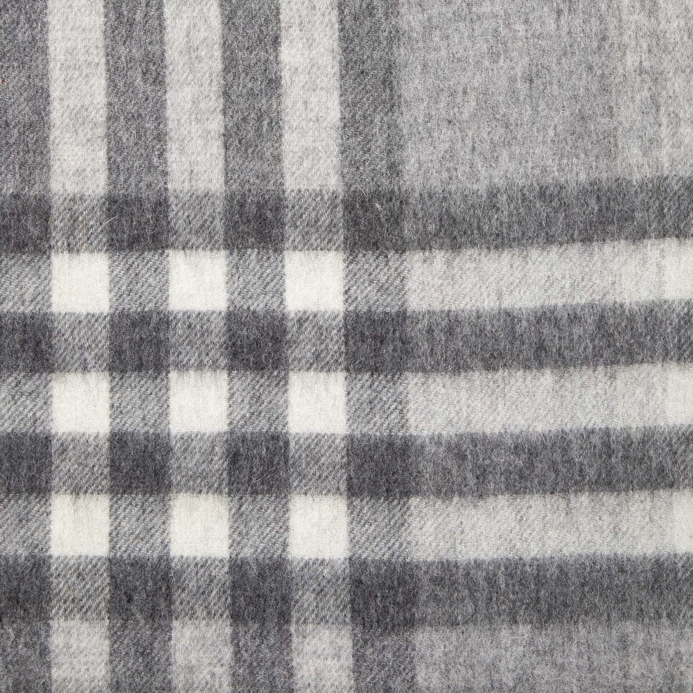 Chequer Cashmere Blend Blanket Grey - Dunedin Cashmere