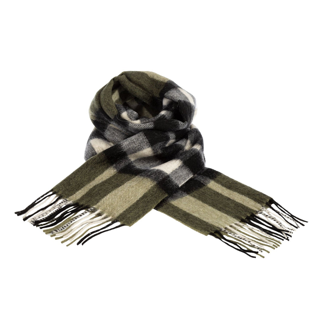 Edinburgh 100% Lambswool Scarf Exploded Scotty Thomson Cypress - Dunedin Cashmere