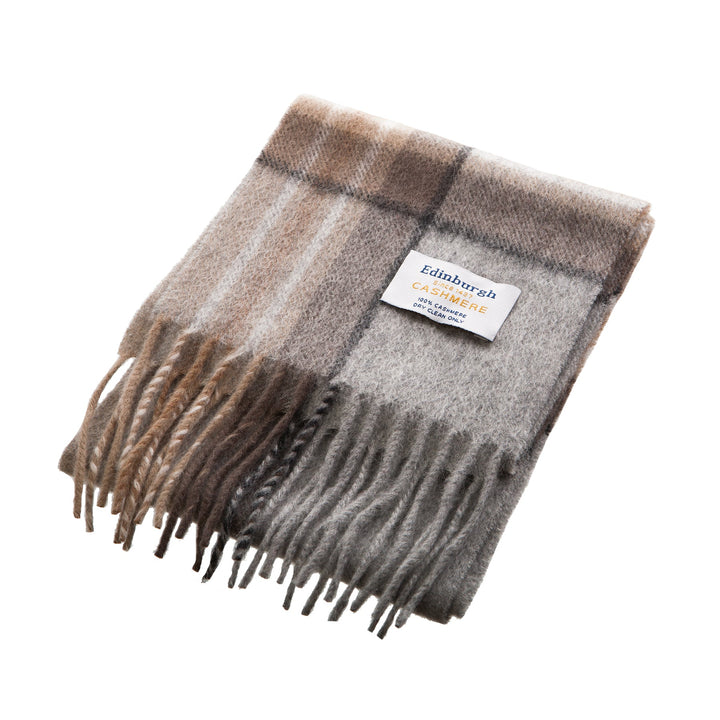 Edinburgh Cashmere Mini Scarf Mackellar Natural - Dunedin Cashmere