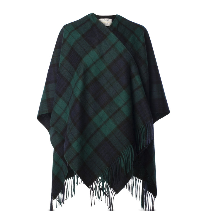 Edinburgh Lambswool Mini Cape Black Watch - Dunedin Cashmere