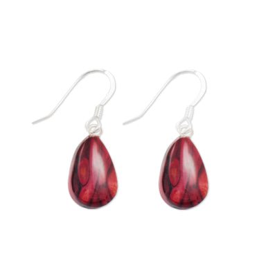 Heathergem Silver Tear Drop Earrings - Dunedin Cashmere