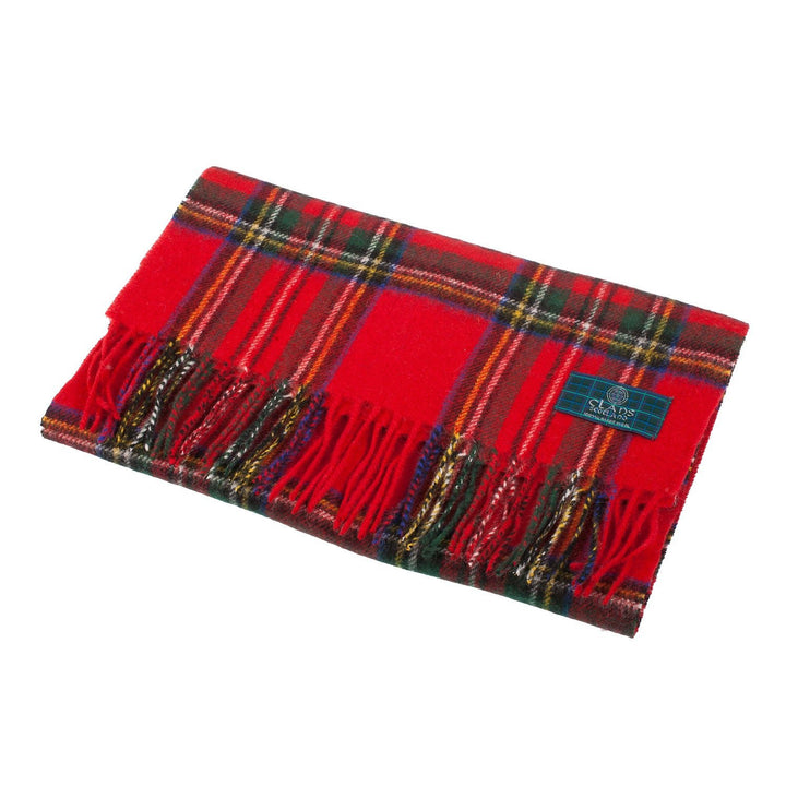 Lambswool Scottish Tartan Clan Scarf Stewart Royal - Dunedin Cashmere