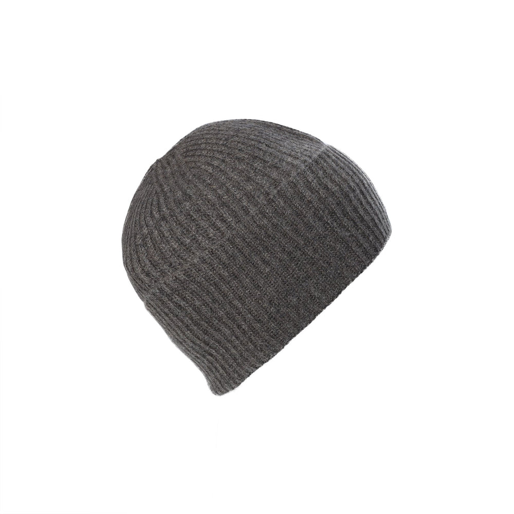 Luxury Rib Deep Turn Up Gents Beanie Ptarmigan - Dunedin Cashmere