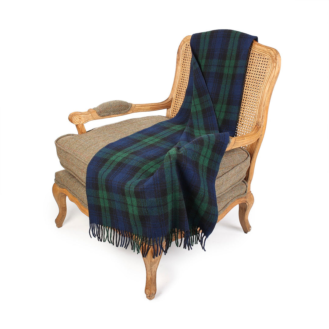 Tartan Knee Blanket Black Watch - Dunedin Cashmere